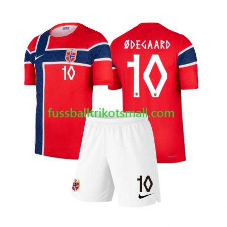 Fußballtrikots Norwegen Martin Odegaard 10 World Cup Kinder 2026 Kurzarm Heimtrikotsatz kaufen